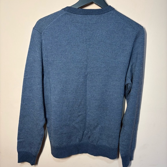 Banana Republic Baruffa Merino Wool Blue Crewneck Sweater Men’s Medium - Picture 3 of 5
